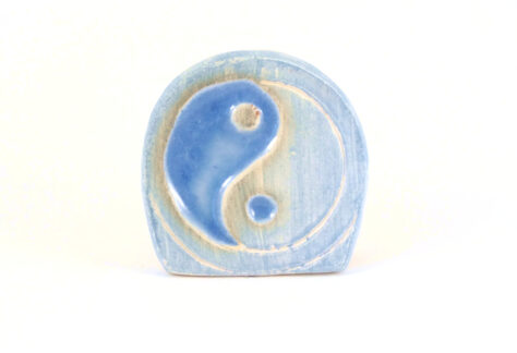 Kartenhalter YinYang weiß Keramik