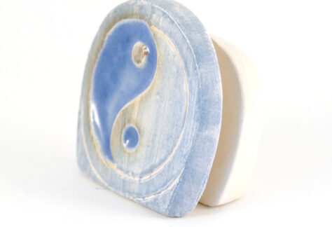 Kartenhalter YinYang weiß Keramik