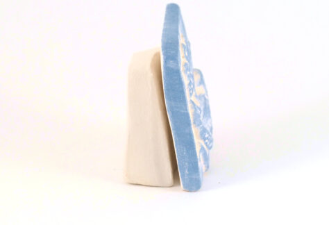 Kartenhalter vogel im Nest weiß seitlich