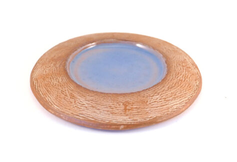 mittlerer Kerzenteller hellblau