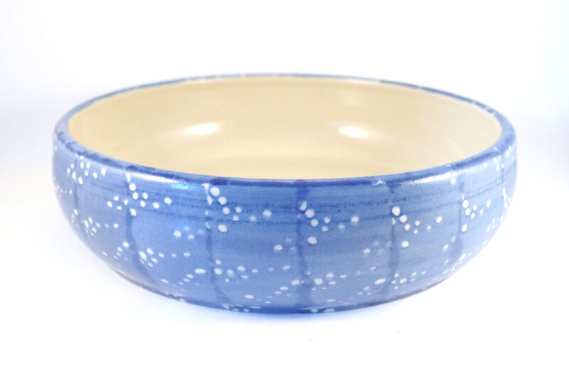 kleine Auflaufform Steinzeug blau
