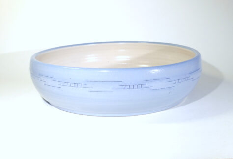 große Auflaufform Steinzeug hellblau