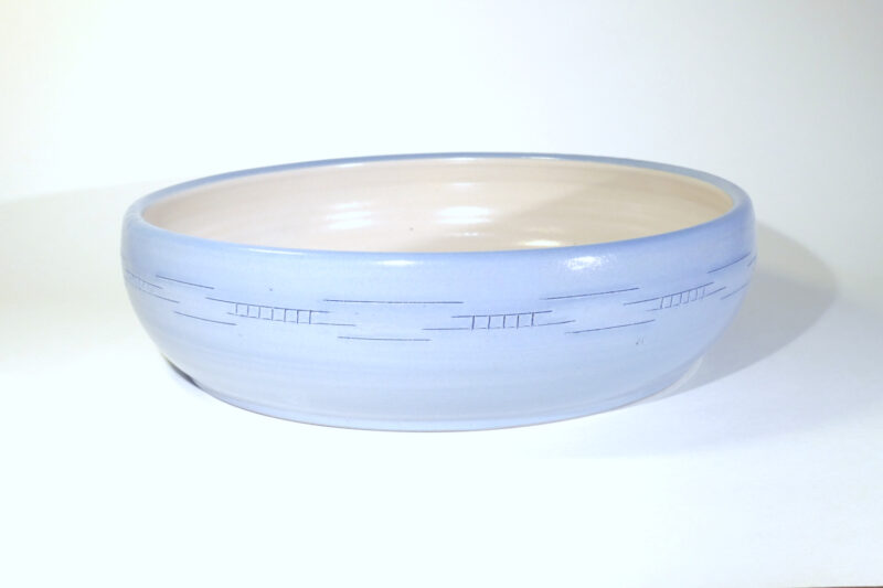 große Auflaufform Steinzeug hellblau