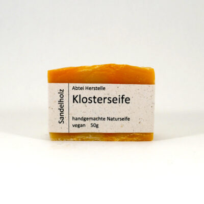 Sandelholzseife 50g mit Graspapierbanderole