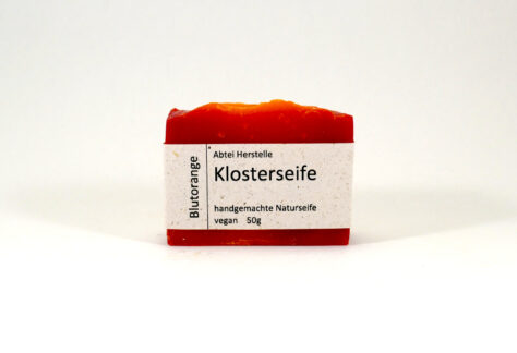 Blutorangenseife 50g mit Graspapierbanderole