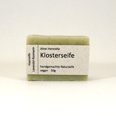 Haarseife Lavendel-Rosmarin 50g mit Graspapierbanderole