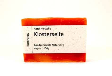Blutorangenseife 100g mit Graspapierbanderole