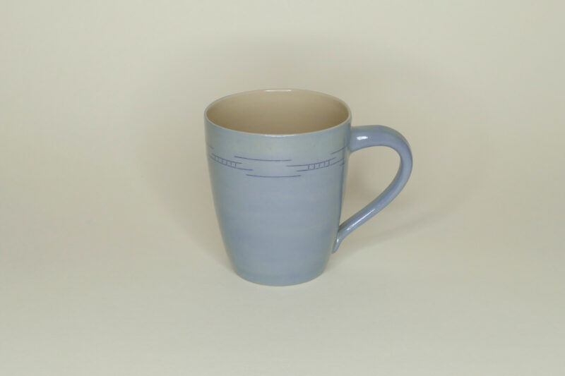 Jumbotasse Steinzeug hellblau