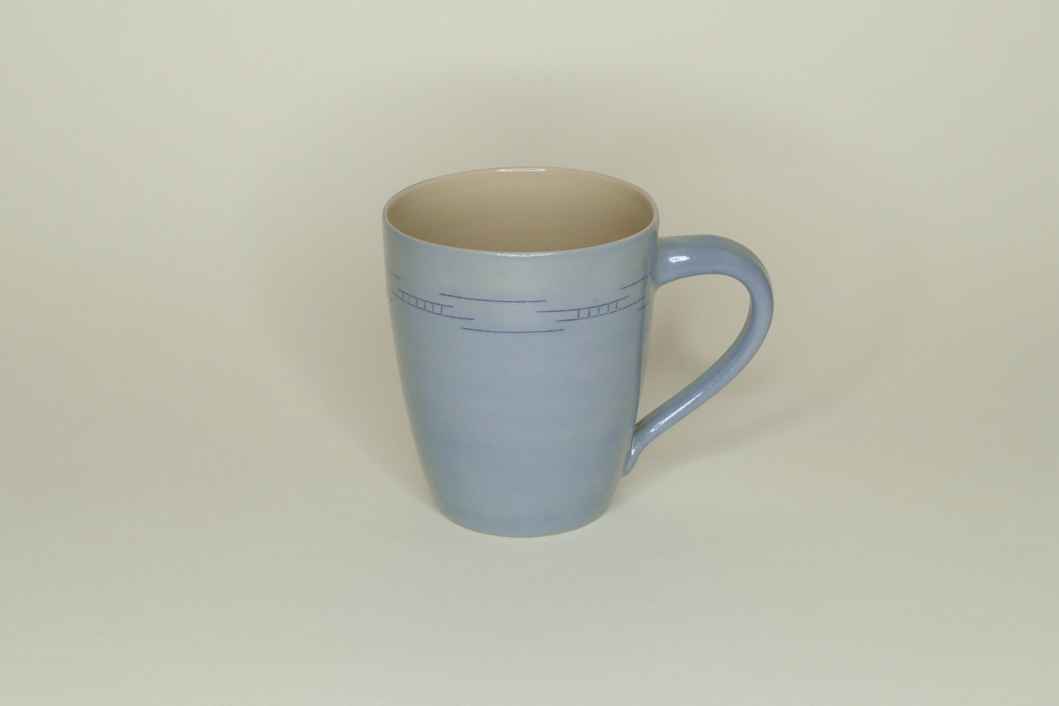 Jumbotasse Steinzeug hellblau