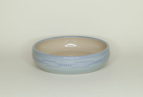 Auflaufform Single Steinzeug hellblau