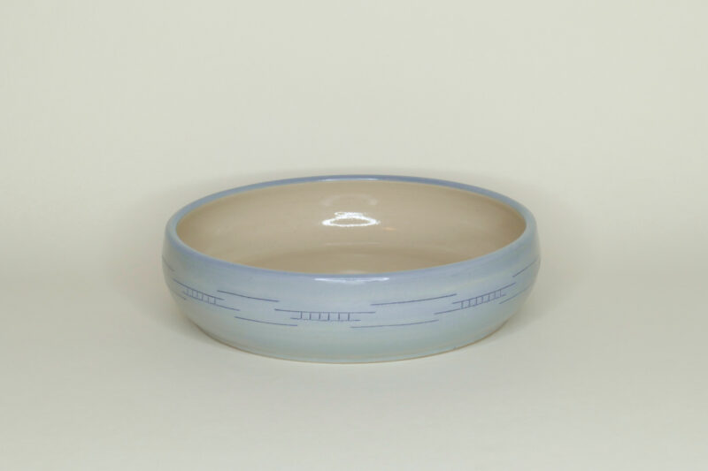 Auflaufform Single Steinzeug hellblau