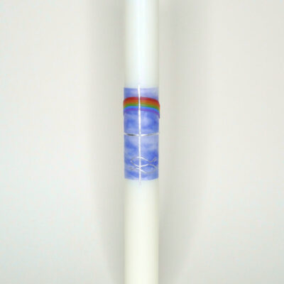 Taufkerze "Regenbogen Fisch"